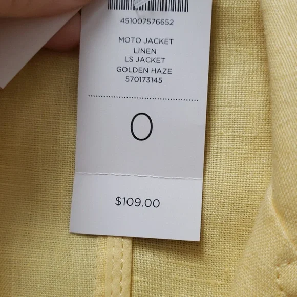 Chico's Sunny Yellow Moto Jacket - Picture 2 of 6